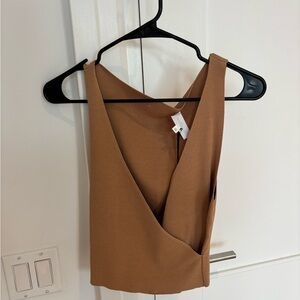 Privacy Please Tan Crop Top